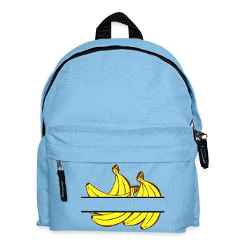 Bananenbanner mit gelben Bananen - Kinder Rucksack - Hellblau - Vorne