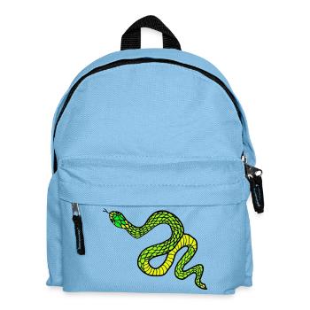 Grüne Gelbe Schlange Kunstwerk - Kinder Rucksack - Hellblau - Vorne