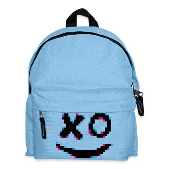 Neon-Pixel-Konfetti - Kinder Rucksack - Hellblau - Vorne