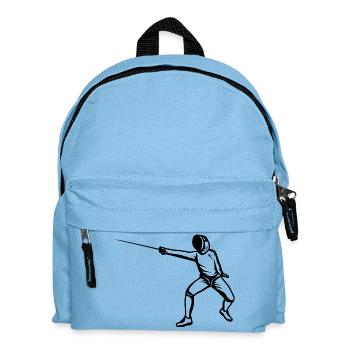 Lustiger Fechter - Kinder Rucksack - Hellblau - Vorne