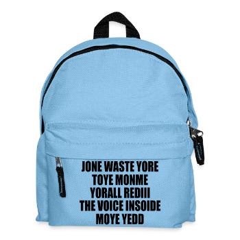 jone waste yore toye monme yorall rediii - Sac à dos Enfant - bleu clair - Devant