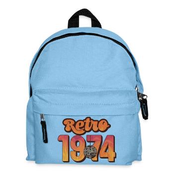 Rétro 1974 boule disco design sur les vêtements - Sac à dos Enfant - bleu clair - Devant