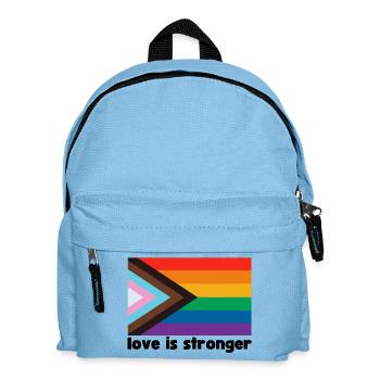 L’amour est plus fort. LGBT - Sac à dos Enfant - bleu clair - Devant