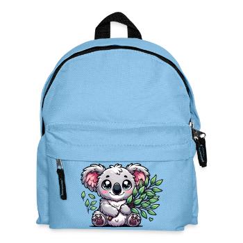 The cute koala with a eucalyptus bouquet - Kids' Backpack - light blue - Front