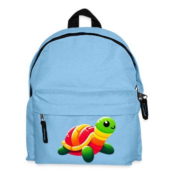 Schildkröte - Kinder Rucksack - Hellblau - Vorne