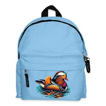 Mandarin duck - Kids' Backpack - light blue - Front