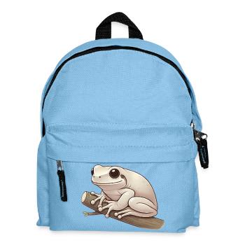 Realistic Tree Frog Soft Illustration - Kids' Backpack - light blue - Front