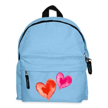 Herz Love Wasserfarben Valentinstag - Kinder Rucksack - Hellblau - Vorne