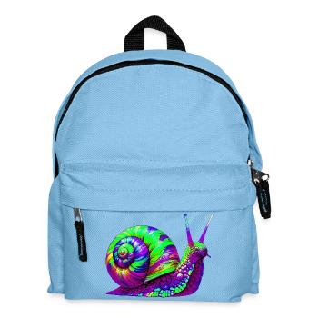 Schnecke - Kinder Rucksack - Hellblau - Vorne