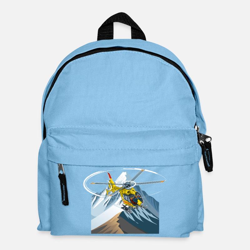 Helicopter approaching - Kids' Backpack - light blue