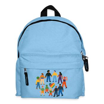 Famille choisie – Queer, colorée et connectée - Sac à dos Enfant - bleu clair - Devant