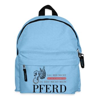 Das "Nicht Mein Pferd" Statement - Kinder Rucksack - Hellblau - Vorne