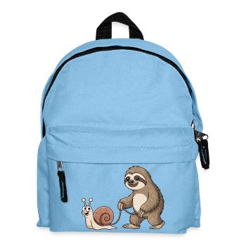 Sloth and snail - Kids' Backpack - light blue - Front