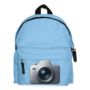 Photo Camera 3D Icon - Kids' Backpack - light blue - Front