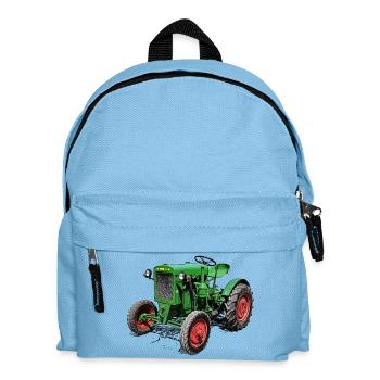 Tracteur vintage vert - Sac à dos Enfant - bleu clair - Devant