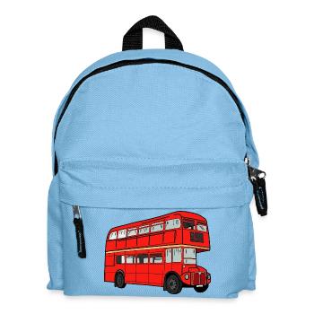 Londonbus - Kinder Rucksack - Hellblau - Vorne