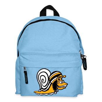 Schnecke Reggae Musik Rasta Haare Mütze Jamaika - Kinder Rucksack - Hellblau - Vorne
