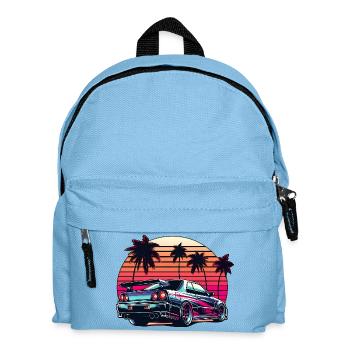 JDM car Japanese Retro Car Racing Drifting Legend - Kids' Backpack - light blue - Front