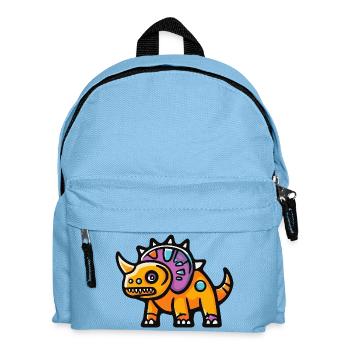 Dinosaure tricératops Halloween Drôle - Sac à dos Enfant - bleu clair - Devant