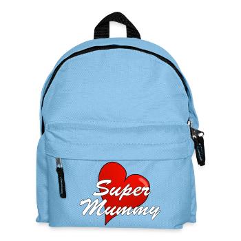 SUPER MUMMY - Kinder Rucksack - Hellblau - Vorne