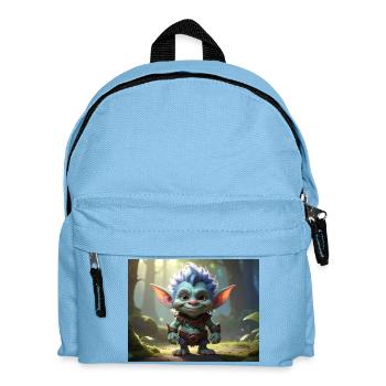Blue forest troll in the moon forest - Kids' Backpack - light blue - Front