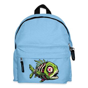 Zombie Fish Graffiti - Kids' Backpack - light blue - Front