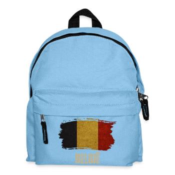 Drapeau grunge de la Belgique, j’adore la Belgique - Sac à dos Enfant - bleu clair - Devant