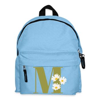 Lettre m vert marguerites - Sac à dos Enfant - bleu clair - Devant