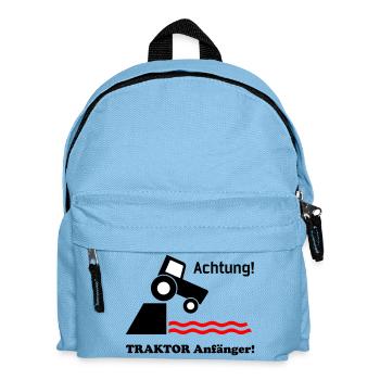 Traktor Anfaenger - Kinder Rucksack - Hellblau - Vorne