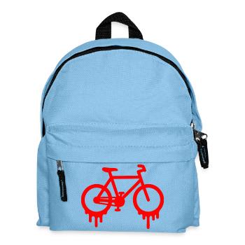 Dripping bike graffiti - Kids' Backpack - light blue - Front