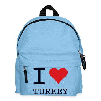 I love Turkey Türkei - Kinder Rucksack - Hellblau - Vorne