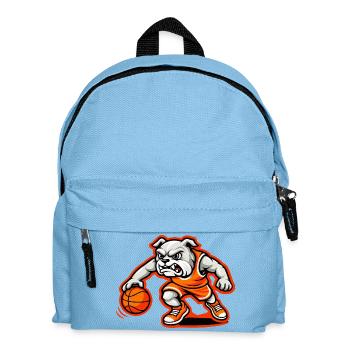 Bulldog Basketball Power Dribble Mascot - Kids' Backpack - light blue - Front
