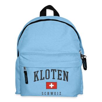 Kloten – Schweizer Identität aus dem Kanton Zürich - Kinder Rucksack - Hellblau - Vorne