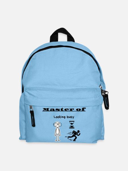 Master of Looking busy - Kids' Backpack - light blue