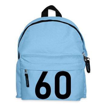 60. 60 YEARS. 60th ANNIVERSARY. 60TH BIRTHDAY. - Kids' Backpack - light blue - Front