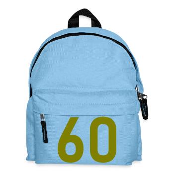 60. 60 ANS. 60e ANNIVERSAIRE. ANNIVERSAIRE 60 ANS. - Sac à dos Enfant - bleu clair - Devant