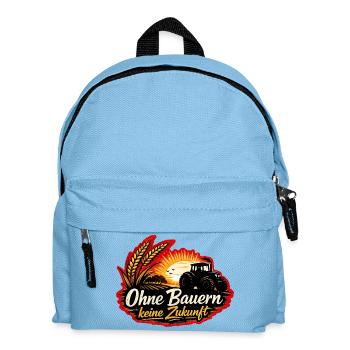 No future without farmers-agriculture-tractor - Kids' Backpack - light blue - Front