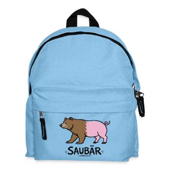 Boar Bear – Funny Animal Pun Design - Kids' Backpack - light blue - Front