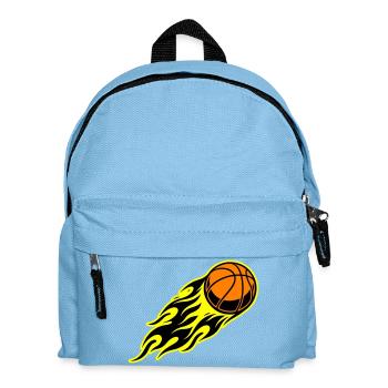 Basketball flame - Kids' Backpack - light blue - Front