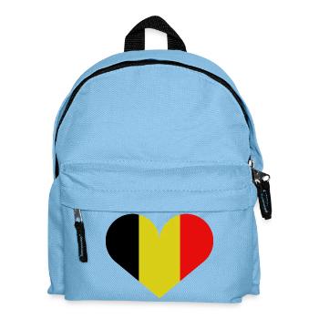 Belgian heart-shaped flag - Kids' Backpack - light blue - Front