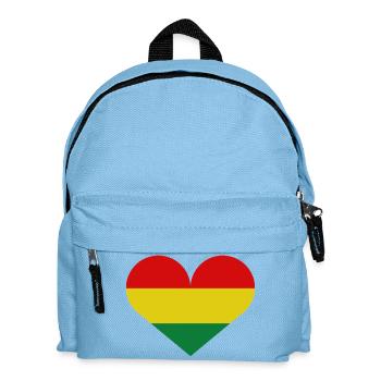 Bolivia heart flag - Kids' Backpack - light blue - Front