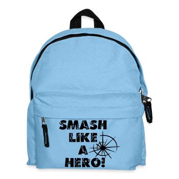 Smash like a hero - Gamer Design in black - Kids' Backpack - light blue - Front