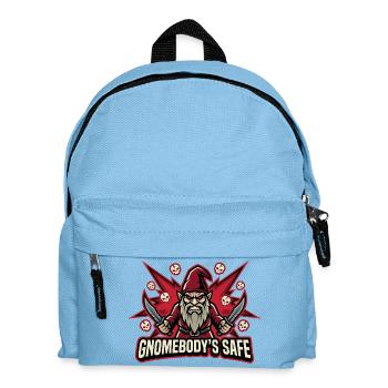 Böser Gnom, Dunkler Gnom, Goth-gnom, Lustiger Gnom - Kinder Rucksack - Hellblau - Vorne
