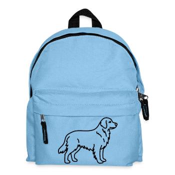 Golden Retriever - Kinder Rucksack - Hellblau - Vorne