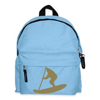 Silhouette minimaliste de paddle debout - Sac à dos Enfant - bleu clair - Devant