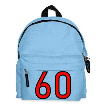 60. 60 ANS. 60e ANNIVERSAIRE. ANNIVERSAIRE 60 ANS. - Sac à dos Enfant - bleu clair - Devant