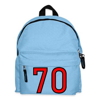 70. 70 ANS. 70e ANNIVERSAIRE. ANNIVERSAIRE 70 ANS. - Sac à dos Enfant - bleu clair - Devant