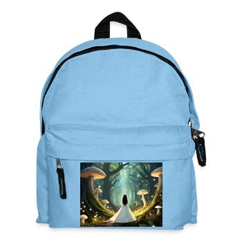 Forêt de conte de fées avec des champignons - Sac à dos Enfant - bleu clair - Devant