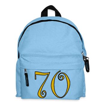 70. 70 ANS. 70e ANNIVERSAIRE. ANNIVERSAIRE 70 ANS. - Sac à dos Enfant - bleu clair - Devant