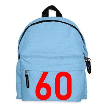 60. 60 ANS. 60e ANNIVERSAIRE. ANNIVERSAIRE 60 ANS. - Sac à dos Enfant - bleu clair - Devant